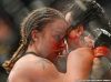 Raquel Pennington vs Ashlee Evans Smith at UFC181 by Joe Camporeale for USA Today