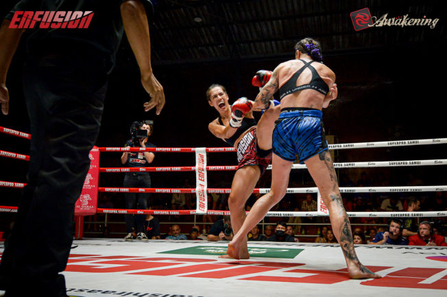 Victoria Sullivan Kicking Katie Zetolofsky At Enfusion Contenders Documentary Fight Night 4Th July 2022