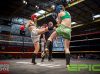 Jenna Harvey kicking Bec Rooney at Epic14 by Brock Doe Fight Photography