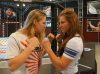 Ronda Rousey and Miesha Tate TUF 18 Tryouts 2013 First day of filming