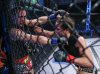 Brooksie Bayard punching Shaianna Rincon at Invicta FC 23 by Scott Hirano