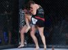 Felicia Spencer kneeing Amy Coleman at Invicta FC 24 by Scott Hirano