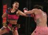 Pearl Gonzalez punching Kali Robbins at Invicta FC 28 by Dave Mandel