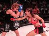 Bruna Vargas punching Katy Collins at Bellator 181