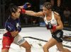 Alyse Anderson punching Stephanie Alba at Invicta FC 30 by Dave Mandel