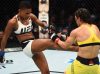 Angela Hill kicking Jessica Andrade at UFC Fight Night 104 from UFC Facebook