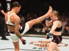 Germaine de Randamie kicking Anna Elmose at UFC Fight Night 87 from UFC Facebook