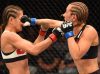 Heather Jo Clark punching Karolina Kowalkiewicz at UFC Fight Night 87 from UFC Facebook