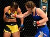 Leslie Smith punching Amanda Lemos at UFC Fight Night 113 from UFC Facebook