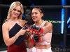 Pearl Gonzalez with Laura Sanko at Invicta FC 29 by Dave Mandel