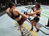 Weili Zhang kicking Tecia Torres at UFC 235 from UFC Facebook