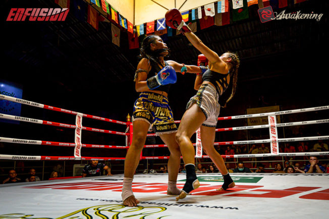 Kulabped Sor Sorpichai Punches Jasmin Lopez At Enfusion Contenders Documentary Fight Night 4Th July