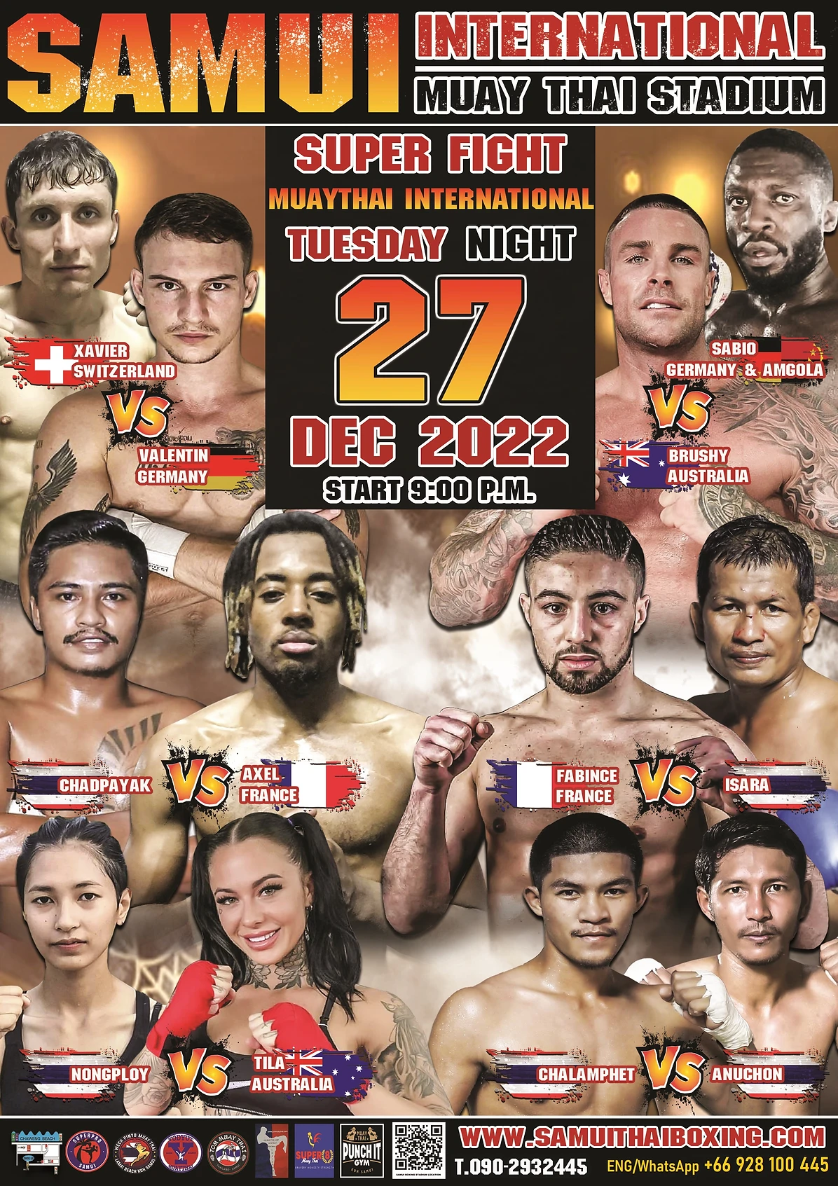 Samui International Muay Thai Stadium 27 12 22 | Awakening Fighters