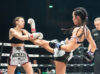Hollie Bowness kicks opponent | Photo Credit: MTGP